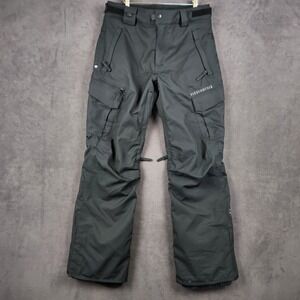 686 Authentic Smarty Cargo Pants Mens Medium Black Lined Snowboard Ski L6W208A
